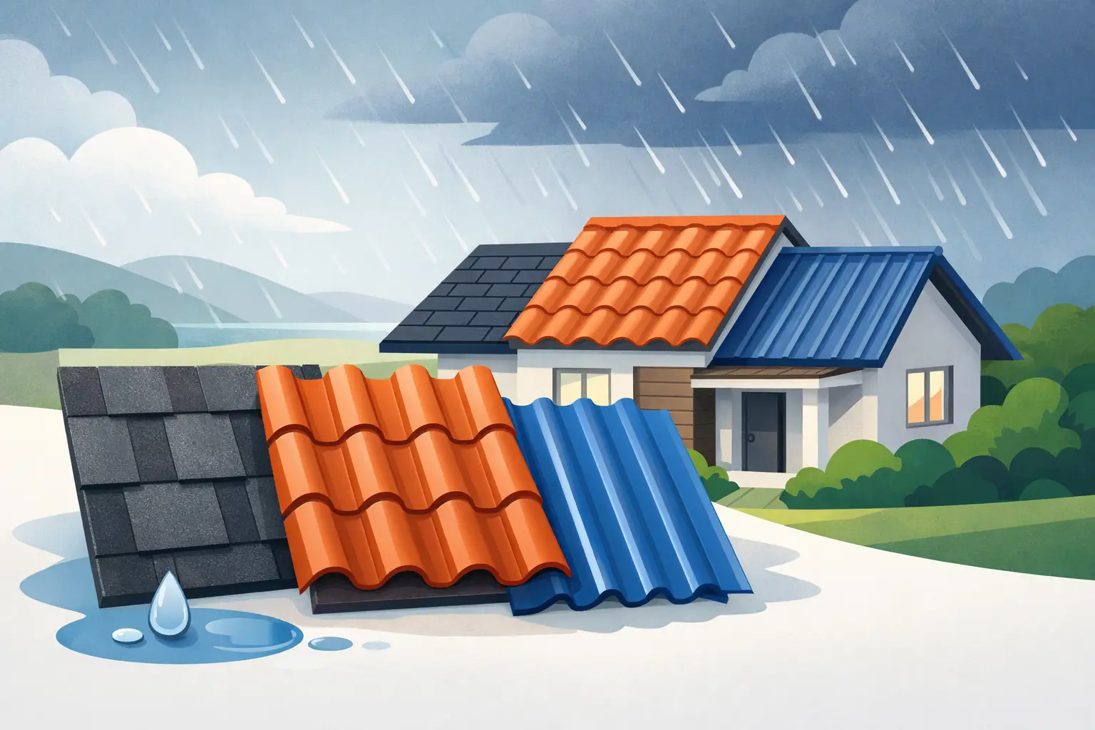 Best Roofing Materials for Rain Homes Need