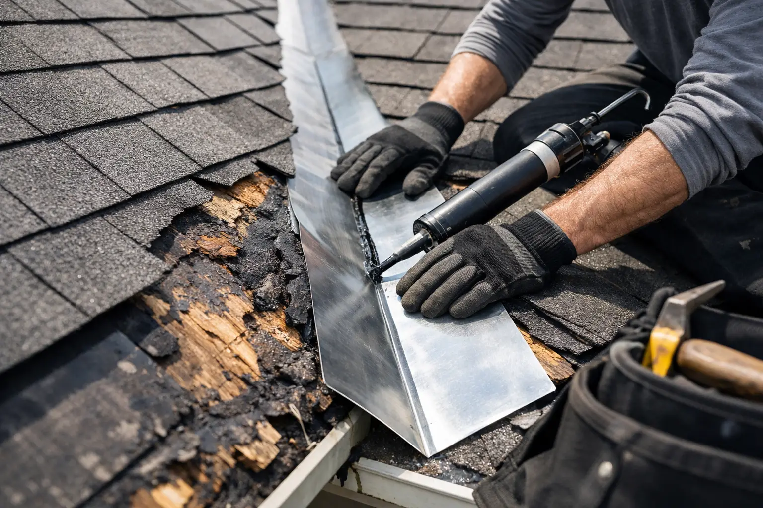 Roof Valley Leak Repair Example: A Proper Fix